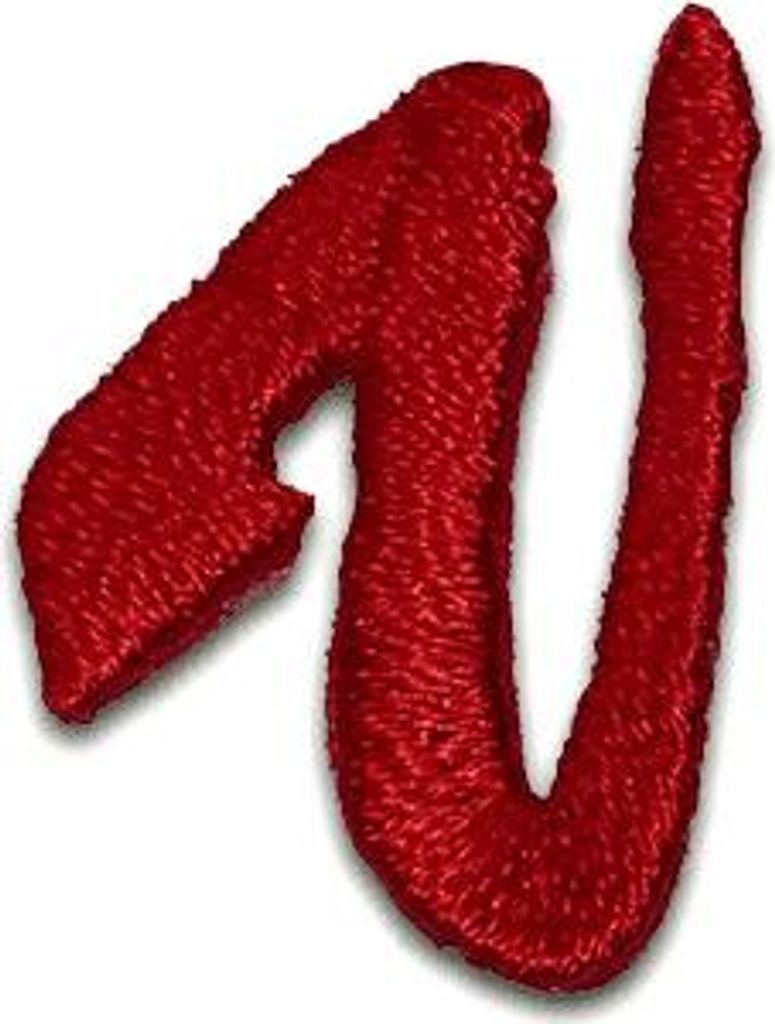 Buchstabe V 3.4x2.3cm: Alphabet Buchstaben Einzeln Auswählbar - Aufnäher, Bügelbild, Aufbügler, Applikationen, Patches, Flicken, Zum Aufbügeln