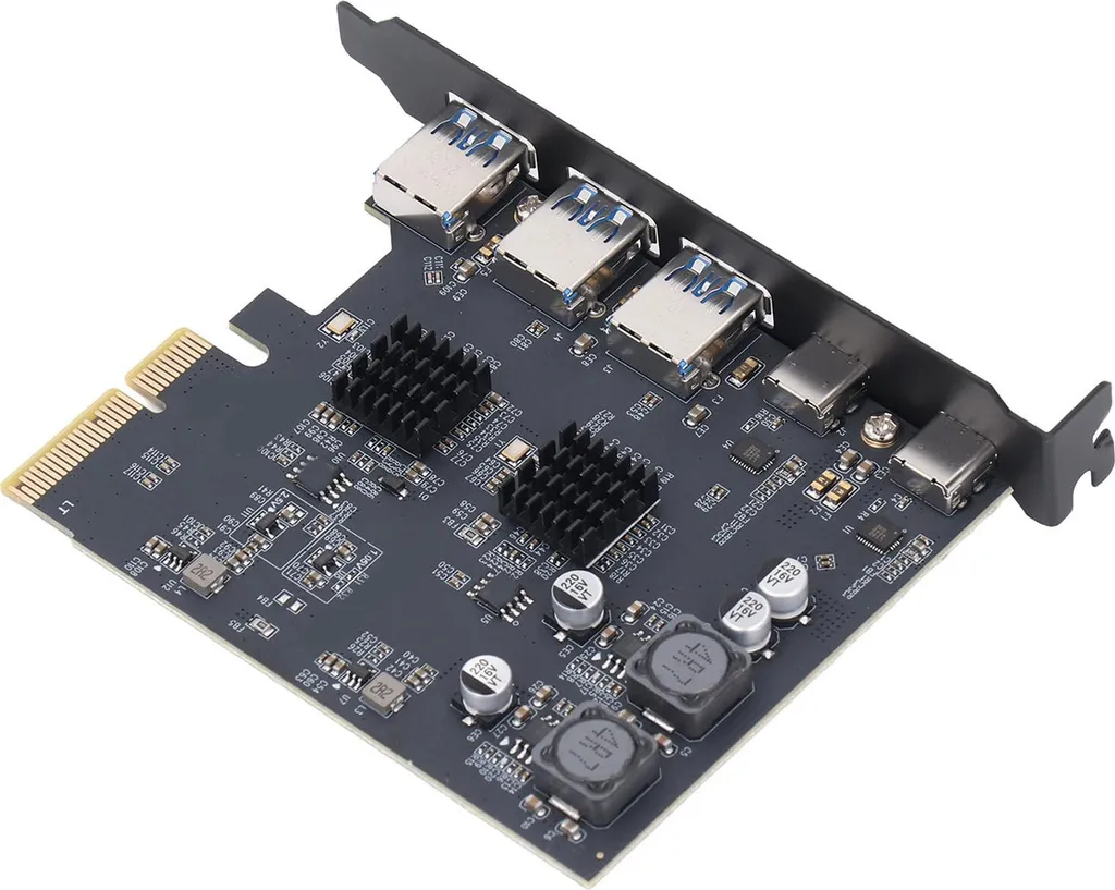 Carte USB 3.2 Gen2 10Gbps Stable Haute Vitesse PCIE 4X avec 5 Entrées - 2
