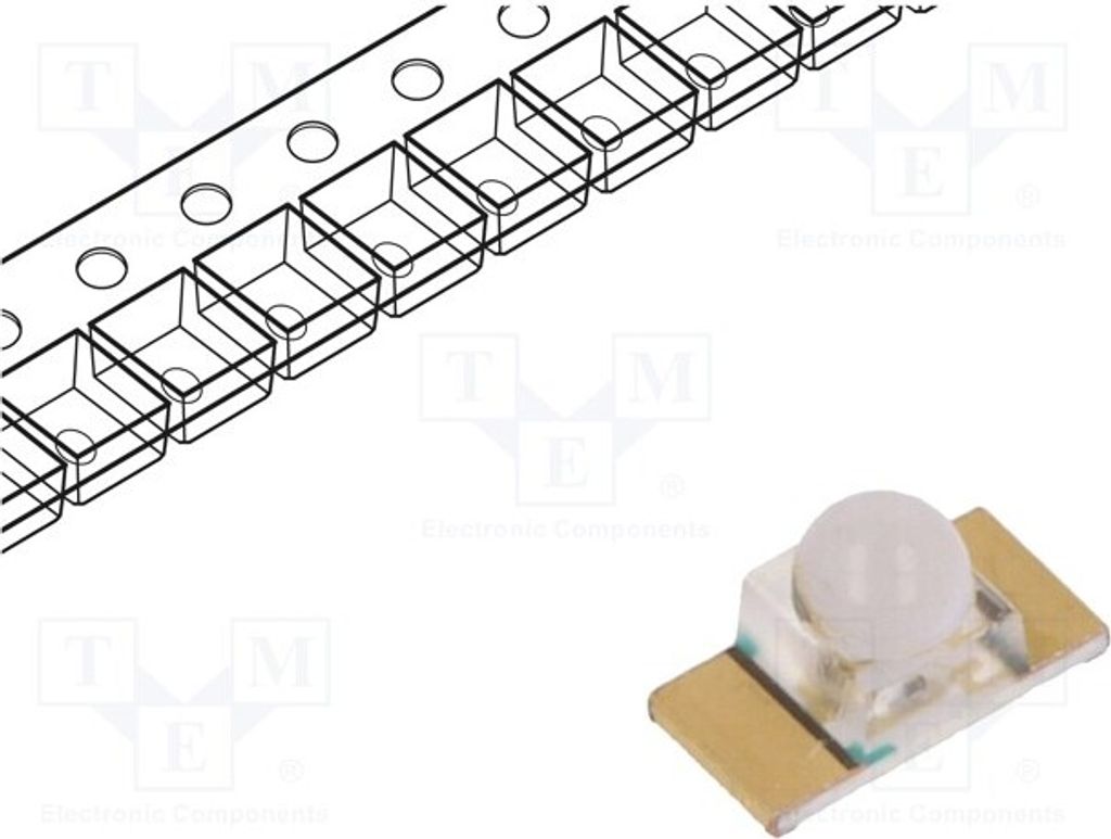 5x LED SMD 25° 1608 3,2x1,6x1,55mm 1120÷4500mcd orange 1,8÷2,4V LTST-C950KFKT LED
