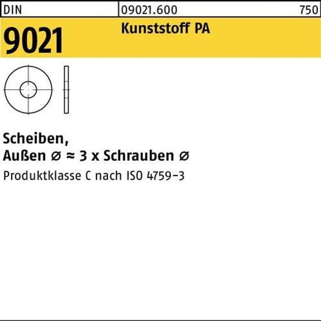 Reyher Scheiben DIN 9021 Kunststoff 10,5 PA (100 Stück)