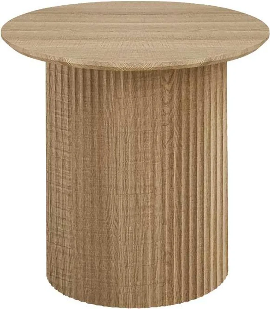 Petite table basse Lagos Ø50 cm robuste en chêne pour salon moderne