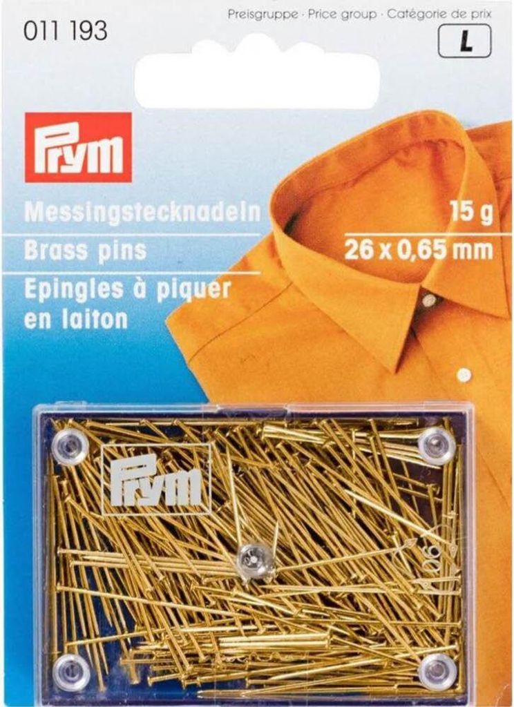 Prym Stecknadeln MS 0,80 x 30 mm gold