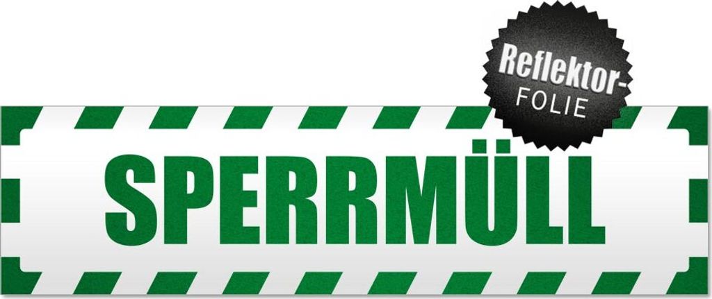 Sperrmüll gestreift Magnetschild Schild magnetisch