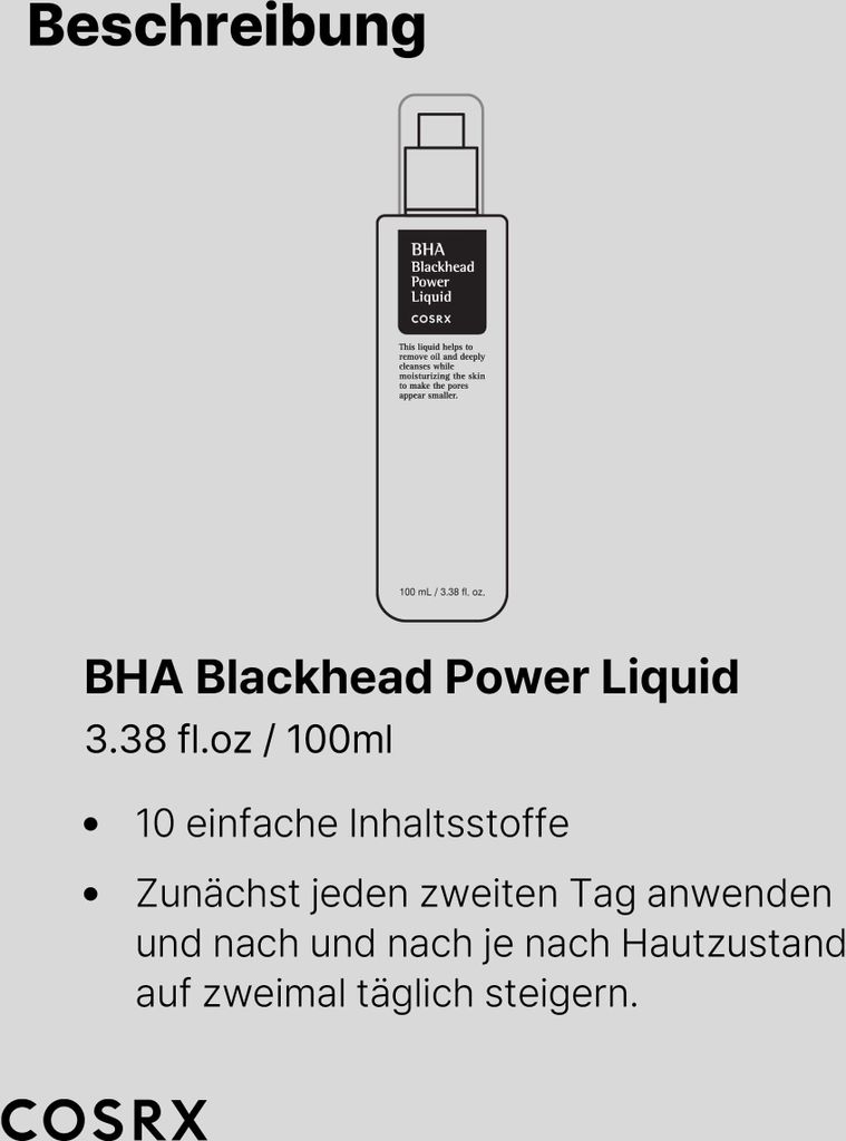 COSRX BHA Blackhead Power Liquid  100ml - Płyn Przeciw Zdjęcie produktu 18