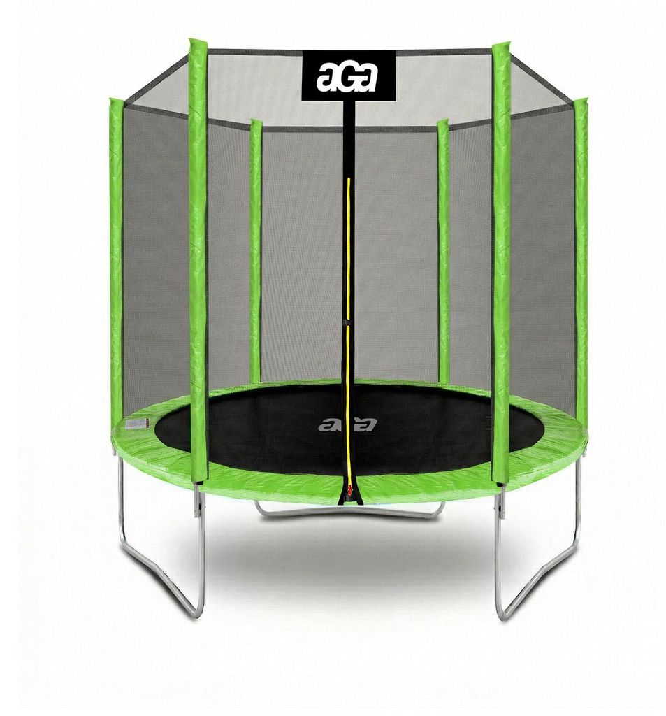 Aga SPORT TOP Trampolin, 180 cm 6 ft Hellgrün, Kindertrampolin, Gartentrampolin mit Sicherheitsnetz + Schutznetz