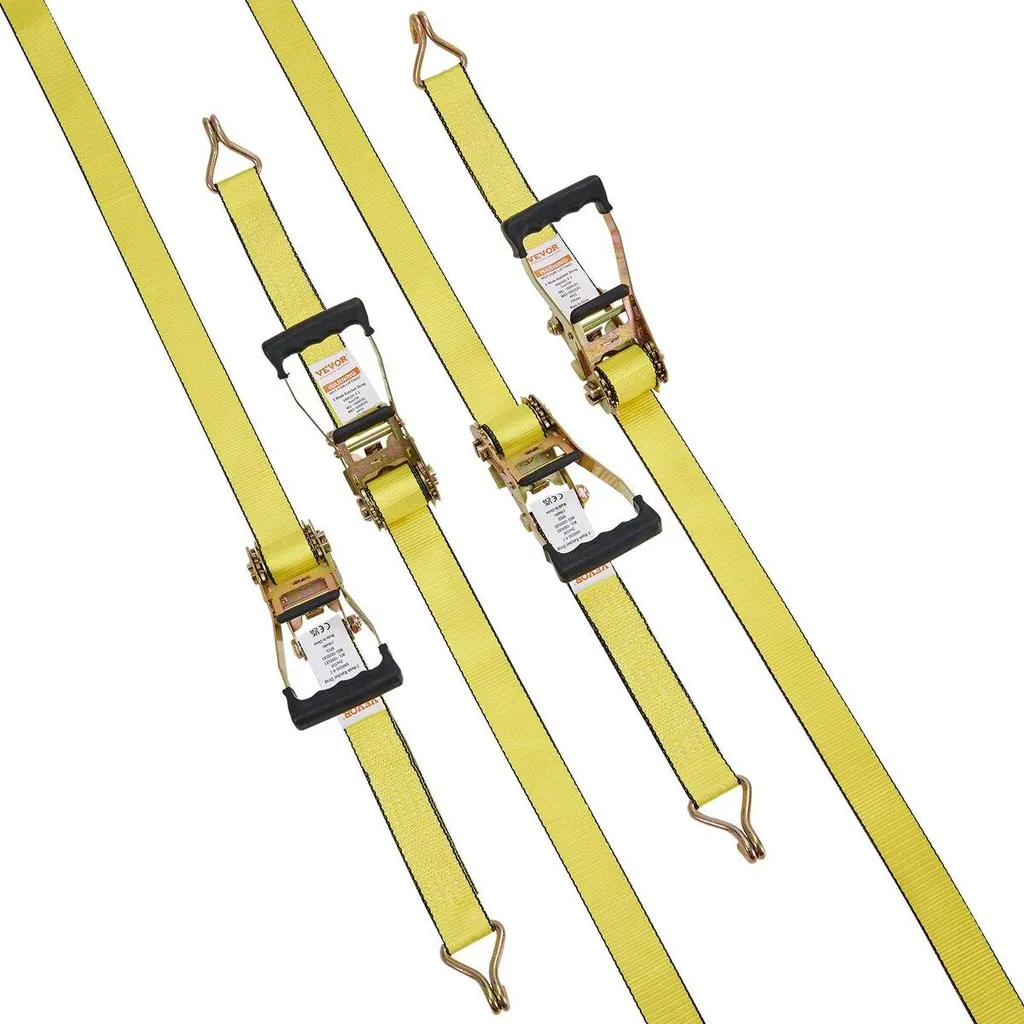 Lot de 4 sangles de serrage professionnelles pour remorque et transport - 9