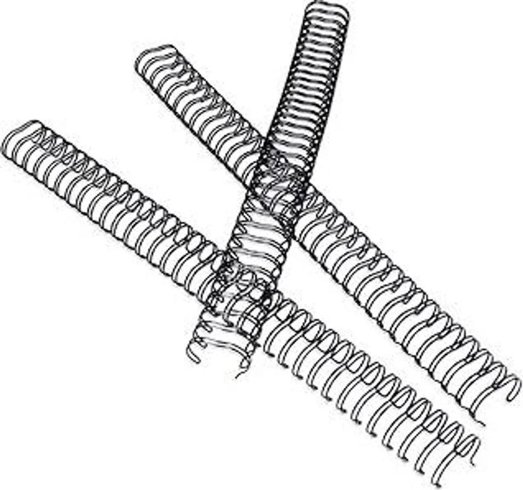 RAYSON Rilegatura a spirale A4, 14,3 mm nero, passo 3:1, 34 anelli metallici, confezione da 100 pezzi