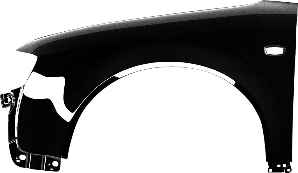 BLU Premium Kotflügel Passend für Audi A4 B6 LZ9Y Links Schwarz PhantomSchwarz | 2000-2004 | Vorderseite Vorne | Lackiert | Einbaufertig | Verzinkt