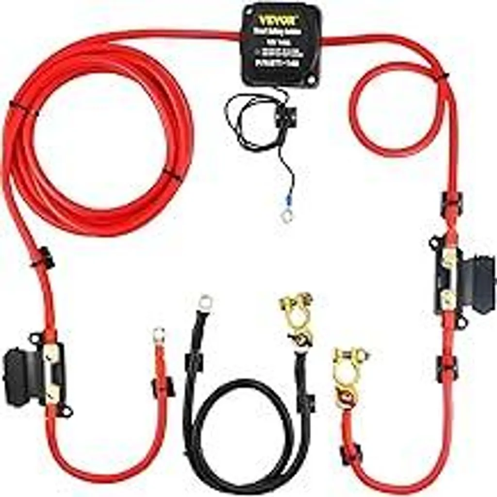 VEVOR 140A VSR Kit Relè Sensibile alla Tensione Doppia Batteria 12V