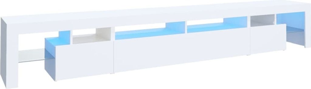 TV-Schrank mit LED-Leuchten Weiß 260x36,5x40 cm