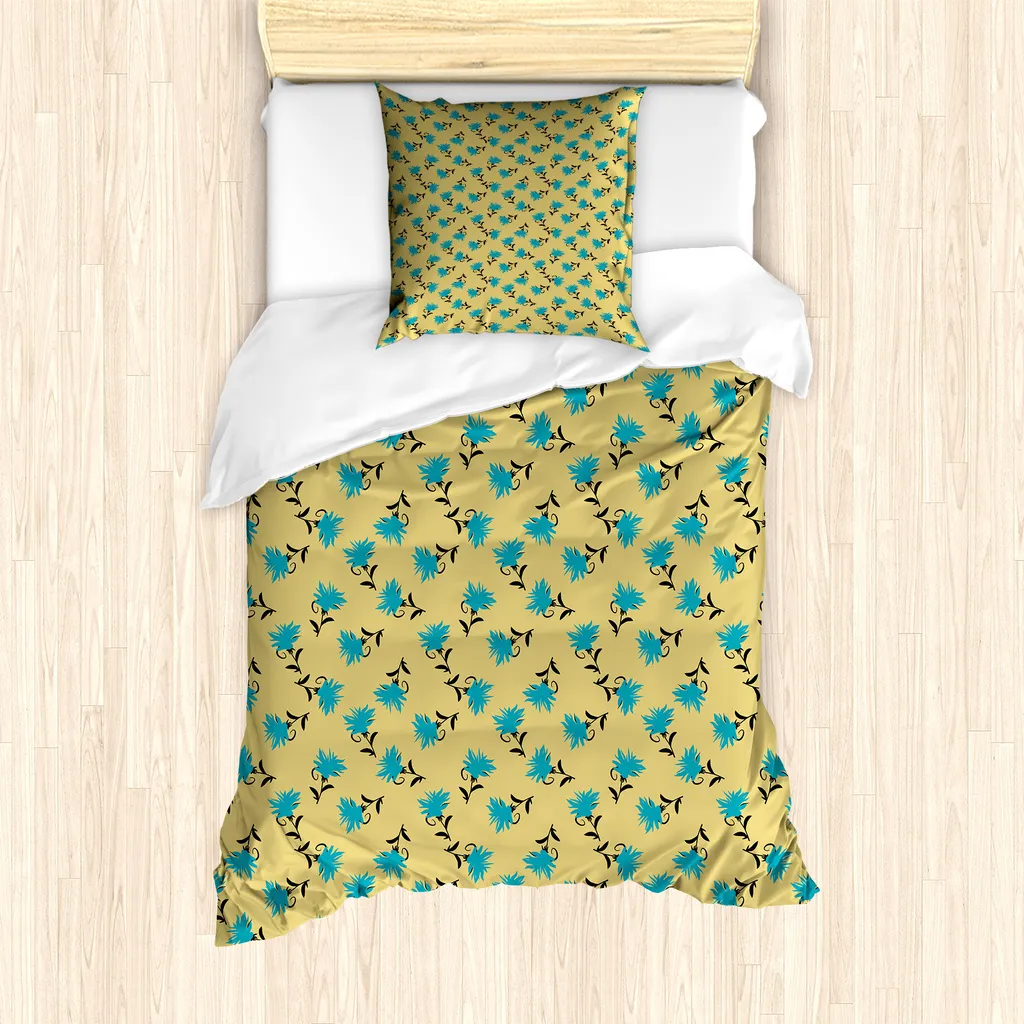 Copripiumino Turchese Petal ABAKUHAUS 135x200: Design e Comfort