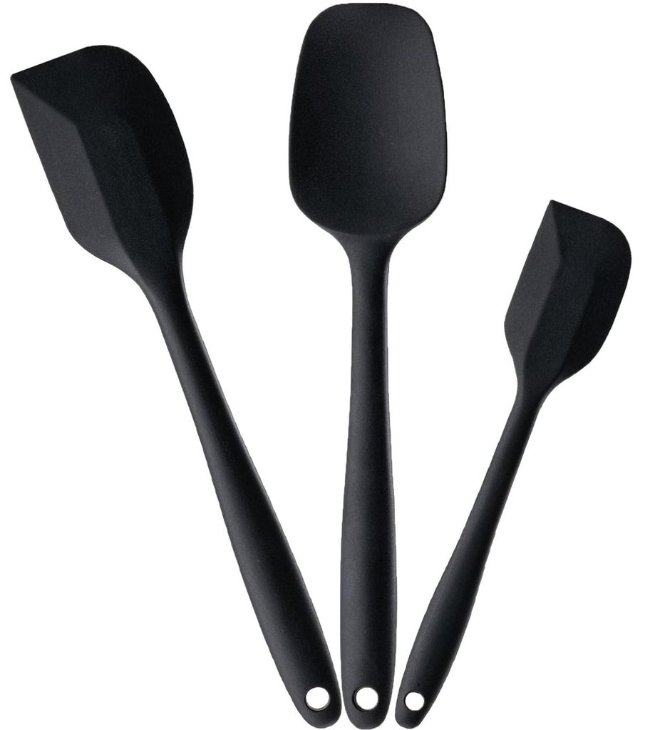 Silikon-Teigschaber-Set, Küchenhelfer zum Backen, Kochen und Rühren, hitzebeständiger, antihaftbeschichteter Silikonspatel, Kuchenspatel, nahtlo...
