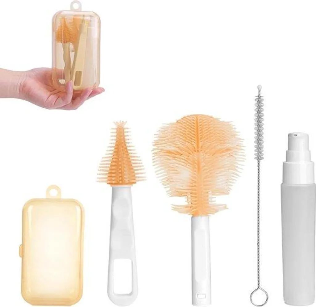 Fini les biberons mal lavés en voyage avec ce kit brosse silicone Adorila