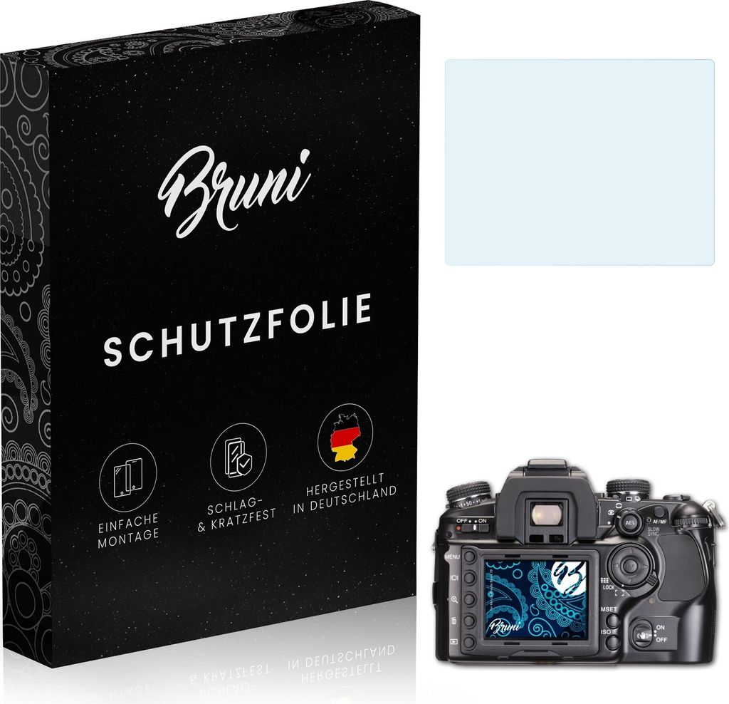 Bruni Basics-Clear 2x Schutzfolie kompatibel mit Konica-Minolta Dynax 7D Folie