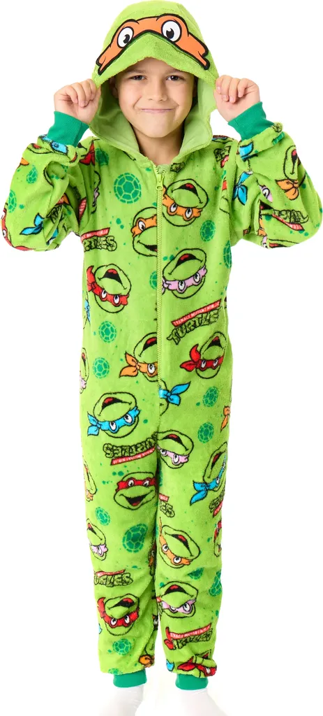 Pyjama Tortues Ninja Vert pour Garçons NS8712 en Taille 122 Officiel