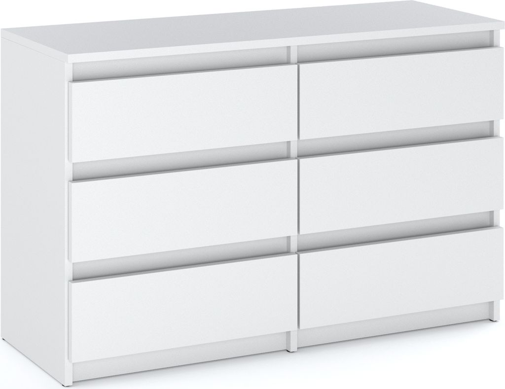 STIV Möbel | Kommode mit 6 Schubladen | Weiß Matt | 100 cm Produktbild 