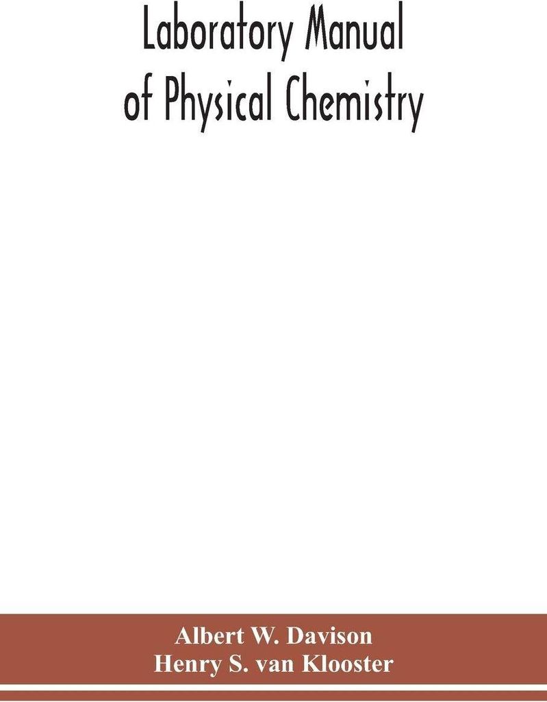Laboratory Manual Of Physical Chemistry