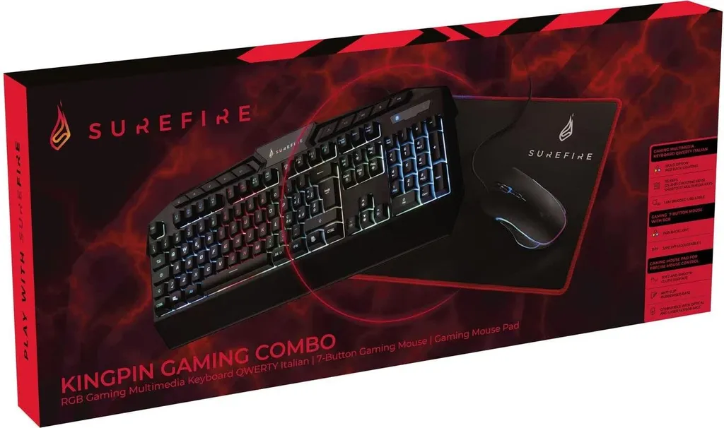 Verbatim 48833 Clavier Qwerty Italien et Souris Optique Filaire Noir