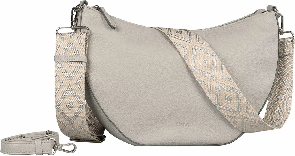 Sac besace Gabor Linda gris clair compact en matière souple et chic