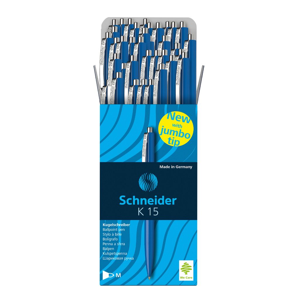 Schneider Kugelschreiber K15 blau, Schreibfarbe: blau, 50 Produktbild 
