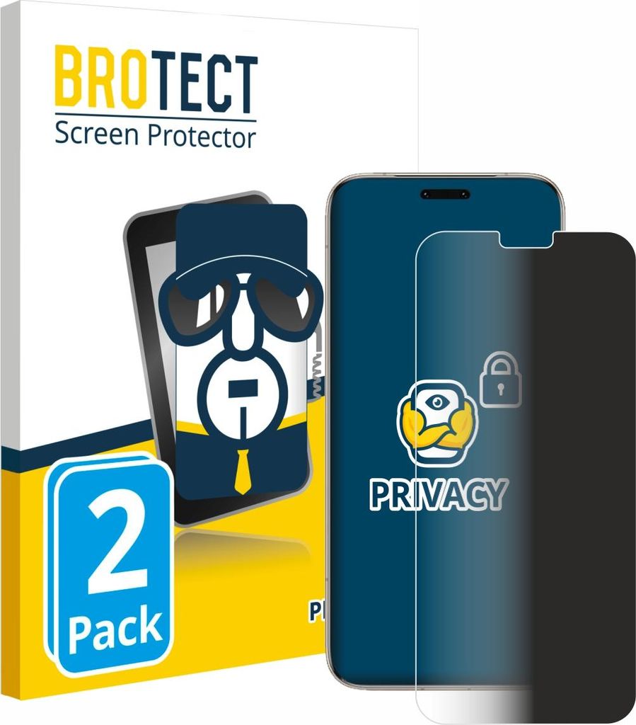 2x BROTECT Sichtschutzfolie für Honor Magic 8 Pro Anti-Spy Privacy Sichtschutz Blickschutz Folie Blaulicht-Schutz