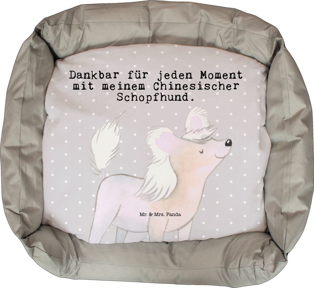 Mr. & Mrs. Panda Hundekissen Chinesischer Schopfhund Moment - Grau Pastell - Geschenk, Valentinstag, Hund, Weihnachten, Chinese Crested Dog, Ostern...