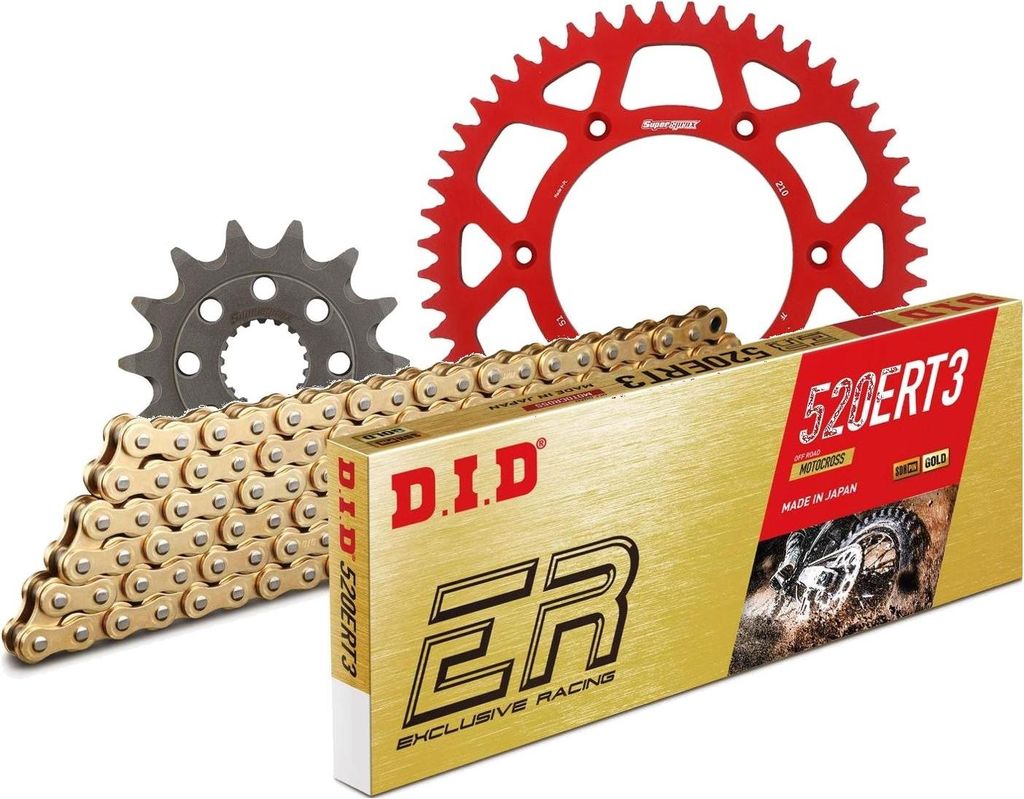 Kit Alu (rot) passend für Honda CR250 R 88-89 14-51-116 DID520ERT2(G&G) Clip