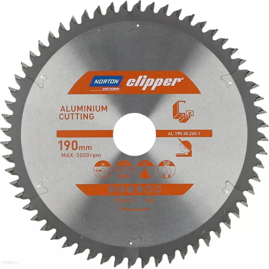 Lame scie 190x30 48Z Norton Clipper : finies les traces de brûlure