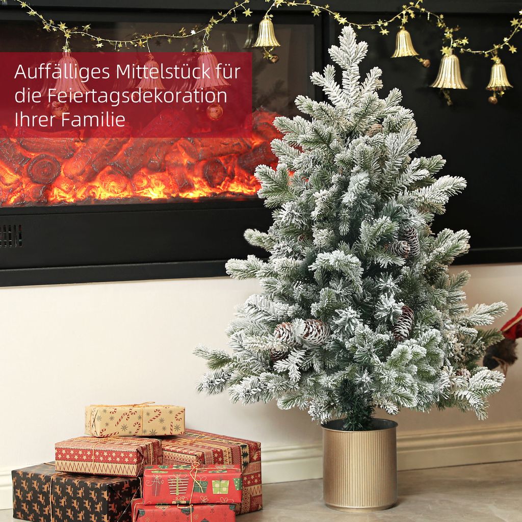 HOMCOM Knstlicher Weihnachtsbaum, 100 cm Christbaum mit