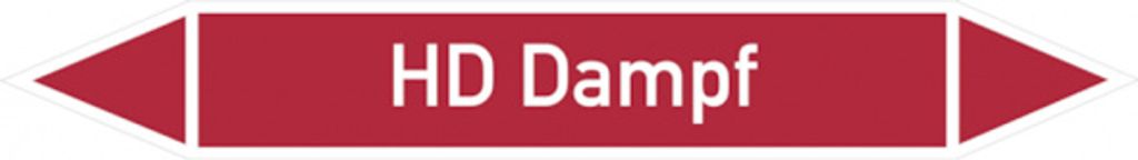 Dreifke Rohrleitungsetikett, HD Dampf | Folie selbstklebend | 270x37 mm, 1 Stk