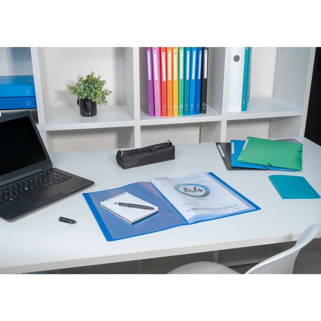 Protège-documents A4 Haute Capacité 120 Vues Bleu Pastel - 8 Unités