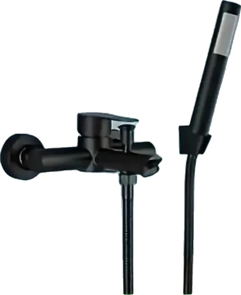 Rubinetto termostatico per bagno, design monocomando, stile contemporaneo, nero opaco D