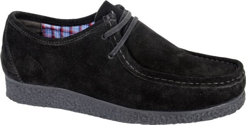 Roamers - Herren Freizeitschuhe, Wildleder DF4555 (44,5 EU) (Schwarz)
