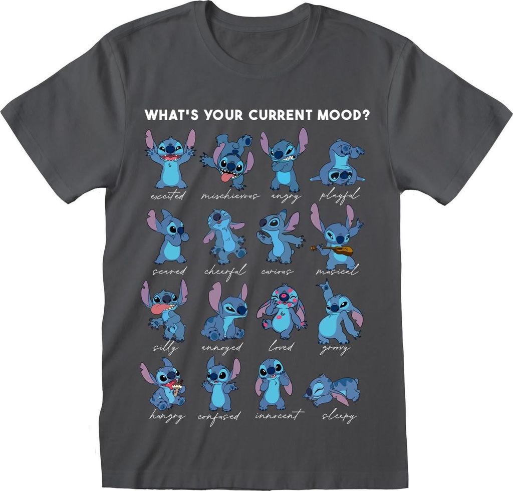 Lilo & Stitch T-Shirt Uni What's Your Current Mood? grau XXL