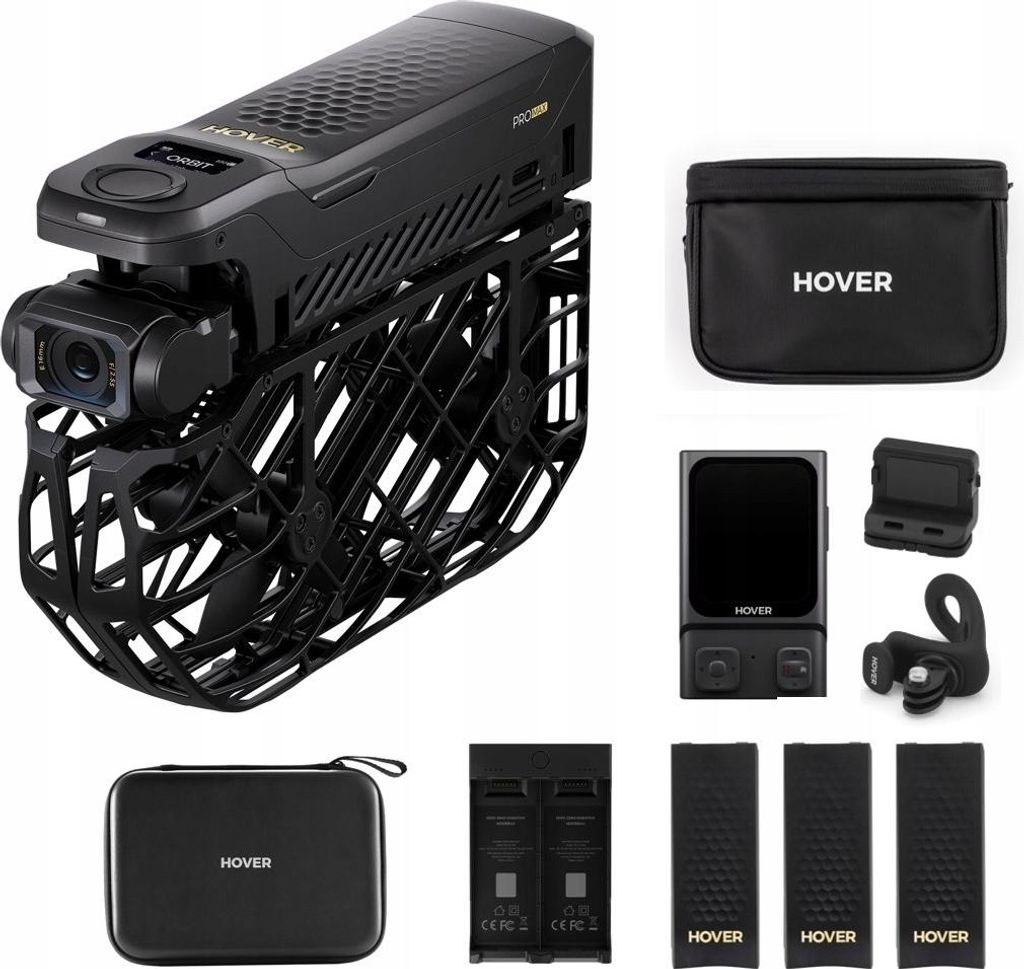 HOVERAir X1 Pro Ultimate, 4 wirn., 12 MP, 1000 m, SD, 1920 Zdjęcie produktu 