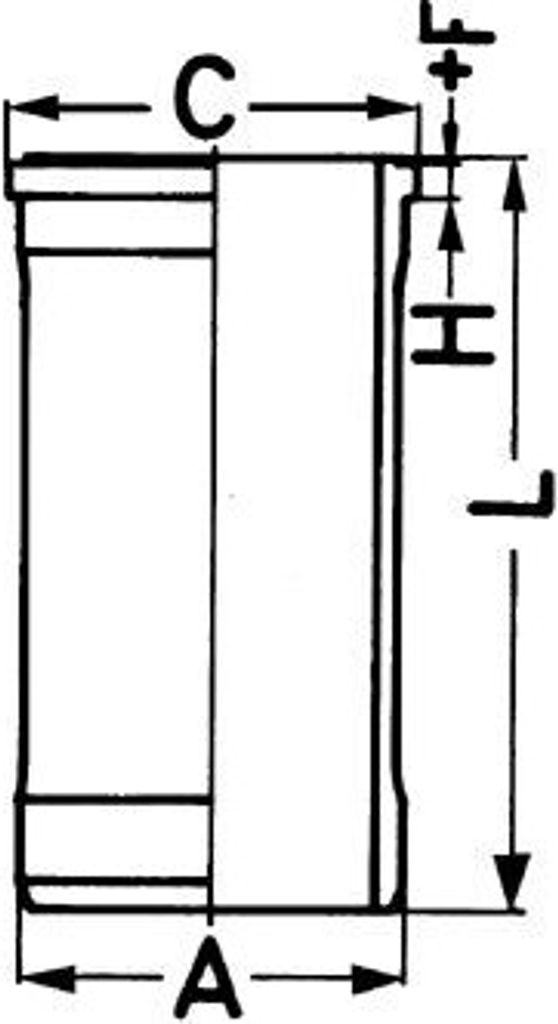 KOLBENSCHMIDT Zylinderlaufbuchse 89568110 für RENAULT TRUCKS ARES 9,36mm 257mm 135mm