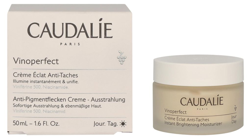 Caudalie 780322, Frauen, 50 ml, Creme, Jeder Hauttyp, Tag & Produktbild 