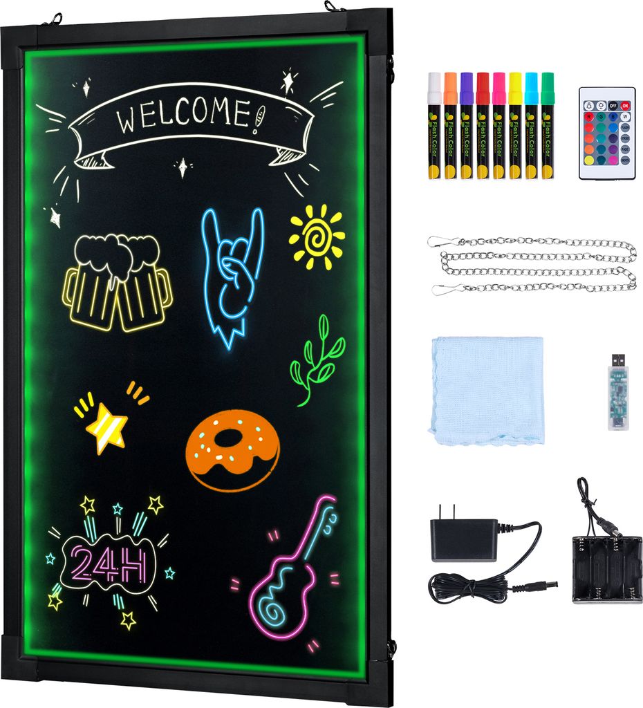 SucceBuy bacheca a LED, 16 x 12 pollici, bacheca illuminata Immagine del prodotto 