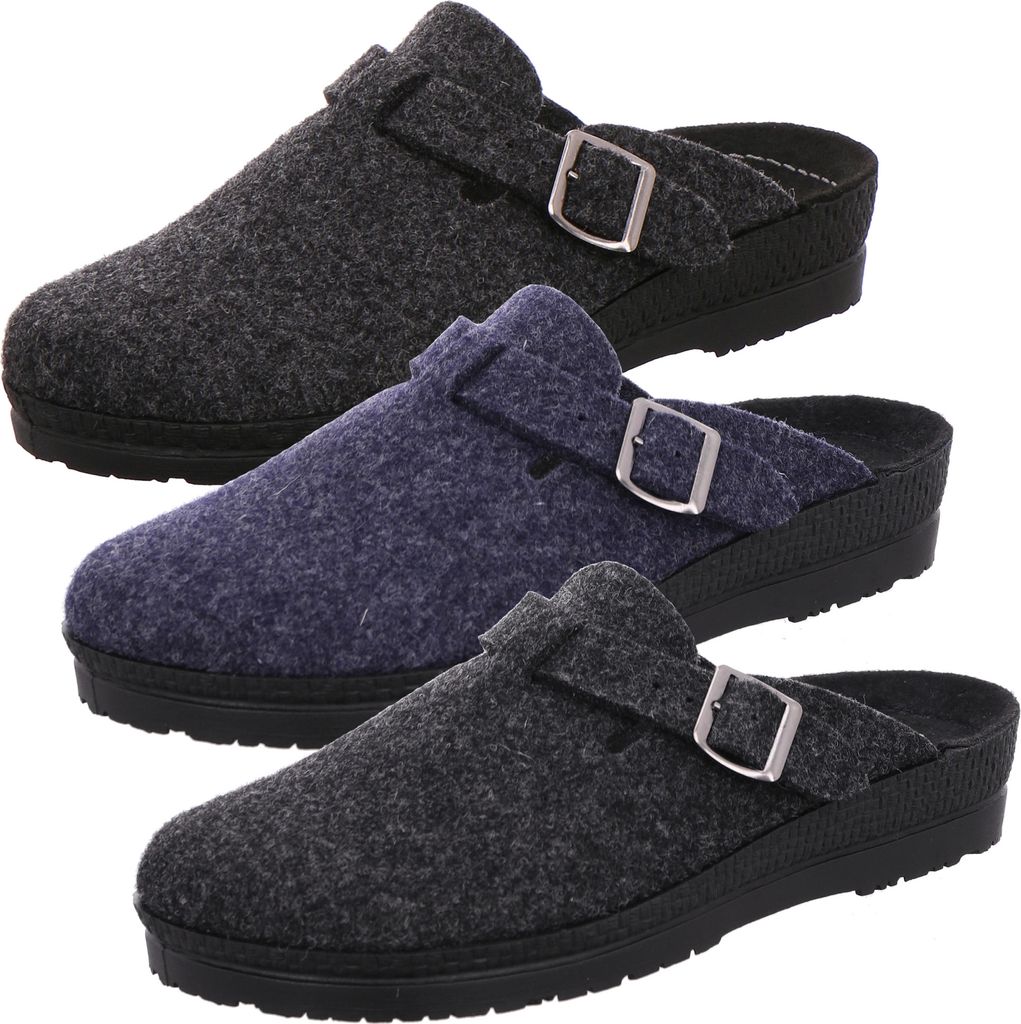 Rohde Herren Hausschuhe Pantoffeln Filz Neustadt-H 2764, Größe:41 EU, Farbe:Grau