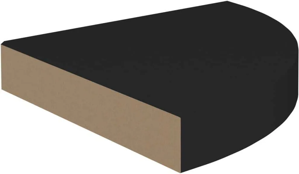 Scaffale Angolare SYFAX™ 25x25x3,8 cm Nero MDF | Uso Professionale - 3