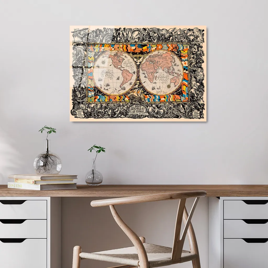 Decorazione Parete Wallity UV-366 Vetro Temperato 50x70 Design