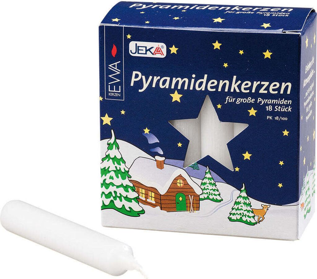 Pyramidová svíčka 18 bílá 18x105mm Obrázek produktu 16