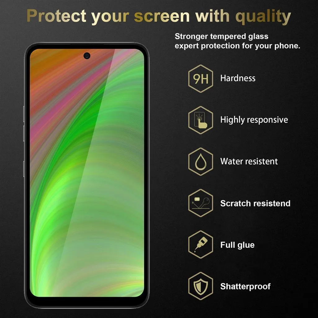 Vetro Temperato LG K50 Cadorabo (3 Pack) - Full Cover Nero 9H