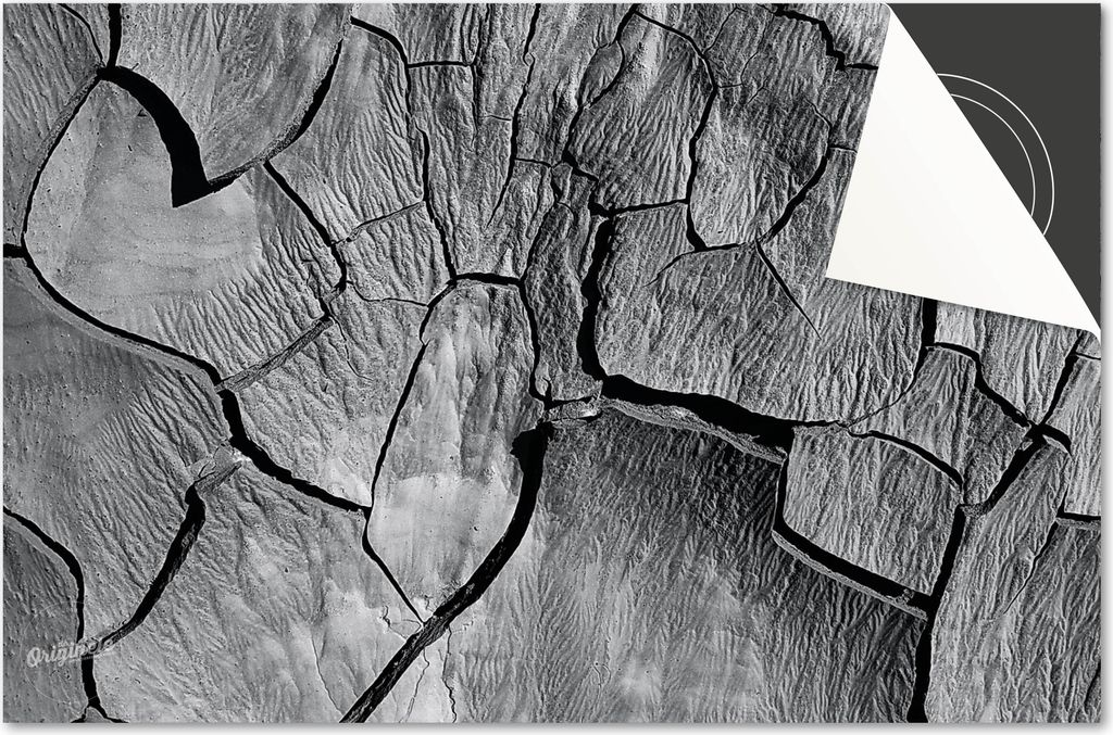 Induktionsschutz 78x52 - abdeckplatte Induktion matt- Dietrix Kochfeldschutz- Base - Beton - Grau geknackt