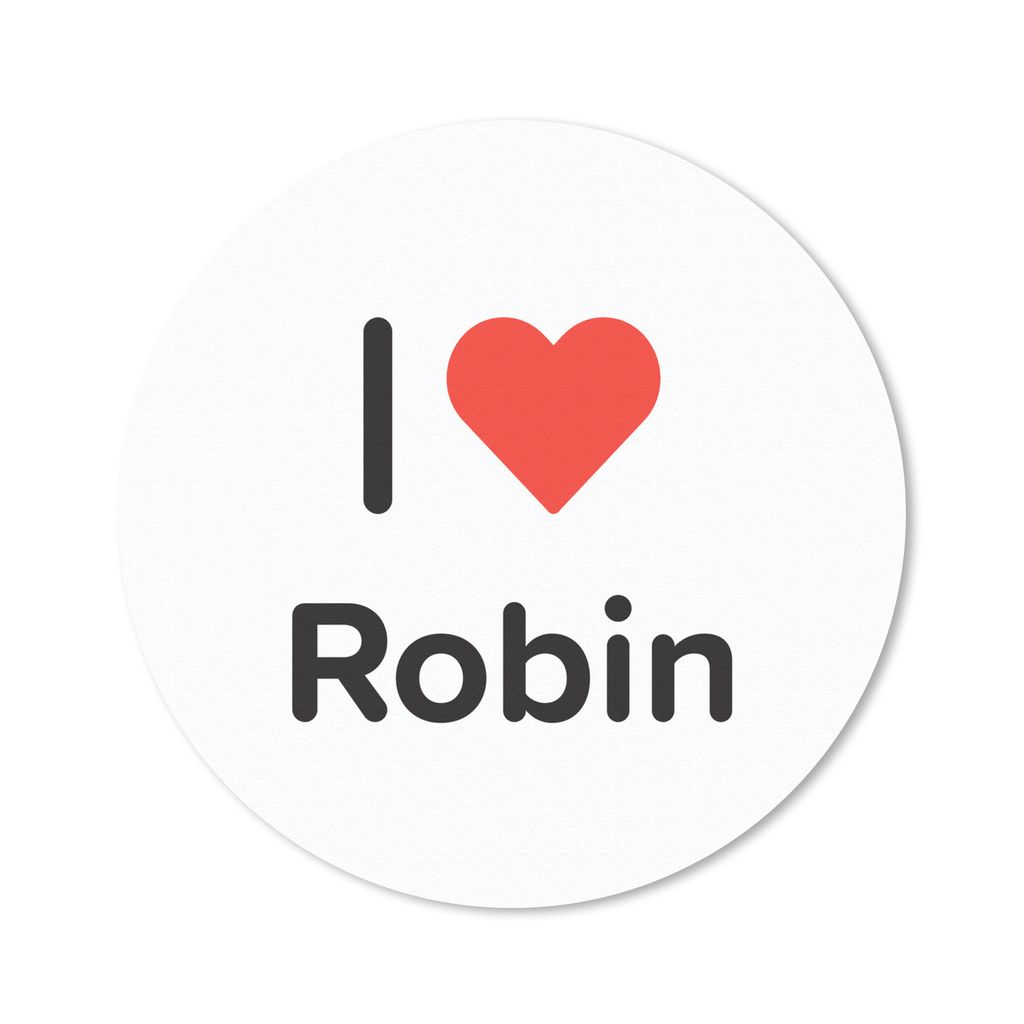 MuchoWow Mauspad Mousepad Ich liebe - Robin - Girl 30x30 cm - Mousepads - Maus Mat - Pad - Mausunterlage - Tischunterlage - Schreibtischmatten