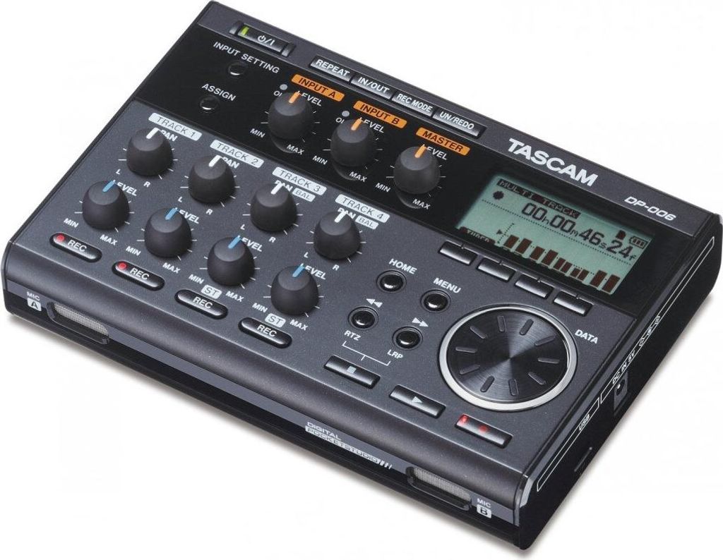Tascam DP-006, 10000 ohm, 81 dB, 0,05%, 20 - 20000 Hz, Obrázek produktu 
