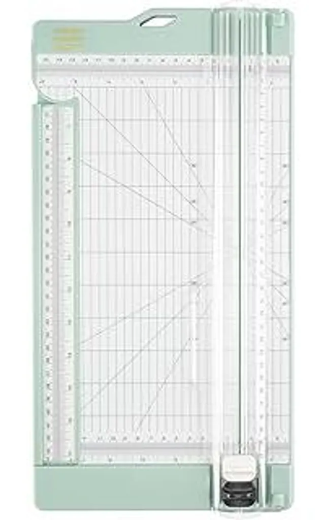 Taglierina Vaessen Creative con tavola da piegatura 15x30,5 cm, verde menta, per scrapbooking e creazione di biglietti