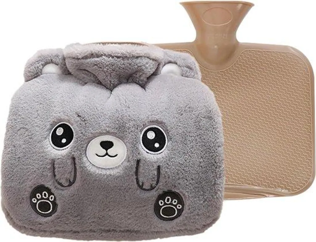 Bouillotte à Eau avec Housse Peluche Personnage pour Pieds et Épaules