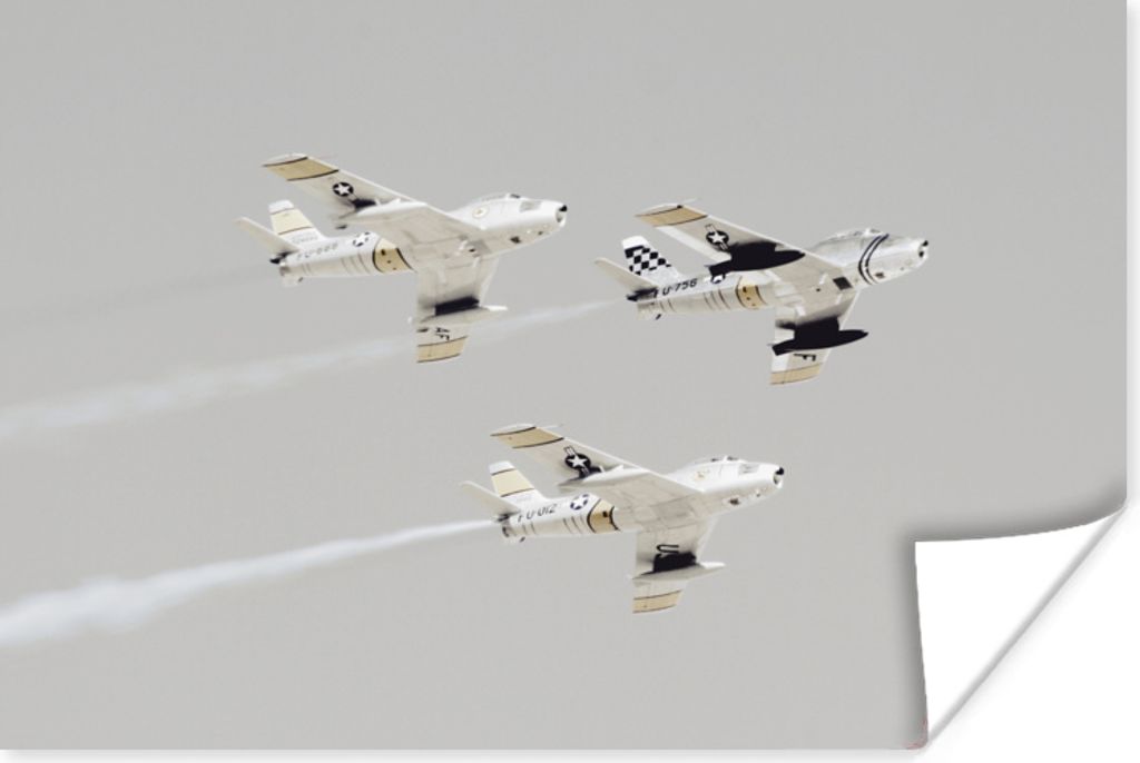 MuchoWow Poster Flugzeuge - Luft - Rauch 30x20 cm - Plakate - Print