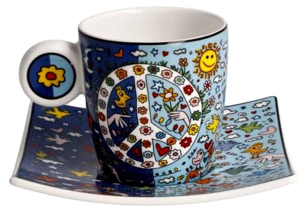 Espressotasse James Rizzi Give Peace a Chance - Pop Art